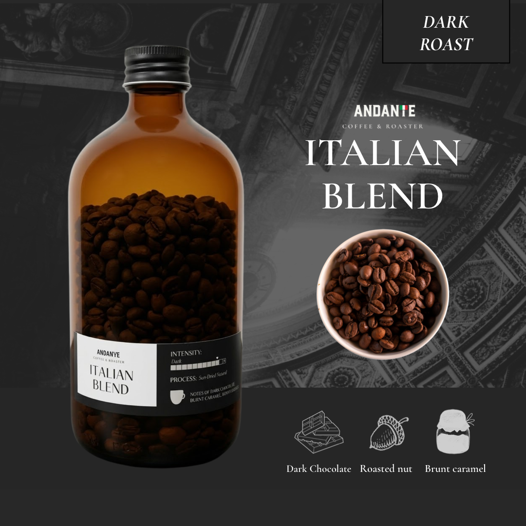 Italian Blend Dark Roast Amber Collection 150 g.