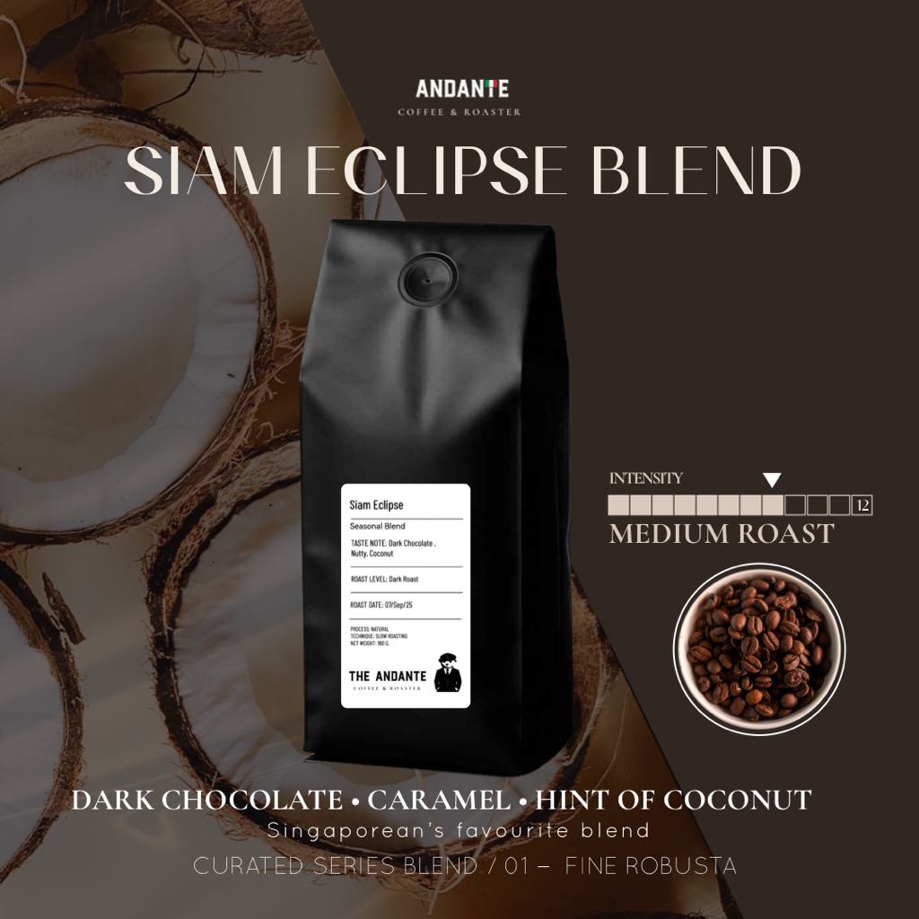 เมล็ดกาแฟ Siam Eclipse เบลนด์จาก Curated Series คั่วเข้ม แบบถุงเติม